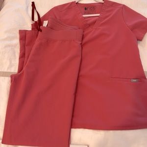 Figs Set. Rose Quartz  Casma top- Small,  Livingston Bottoms- Medium Tall